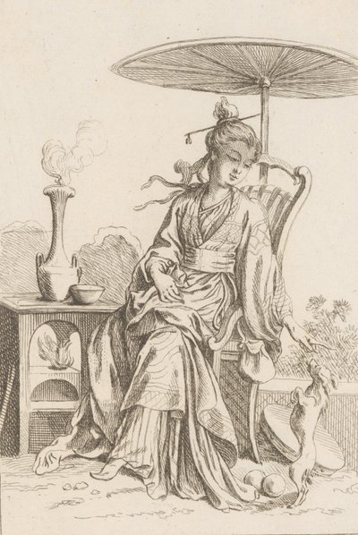 चीनी महिला, 1738-45। द्वारा फ्रांकोइस बाउचर