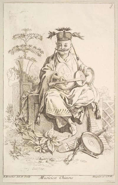 चीनी संगीतकार, 1738-45। द्वारा फ्रांकोइस बाउचर