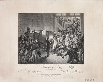 राजा का प्रस्थान, 19 मार्च 1815, c.1820 द्वारा फ्रांकोइस जोसेफ हेइम