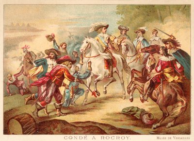 रोक्रोई की लड़ाई में ग्रैंड कॉनडे, 1643 (क्रोमोलिथो) द्वारा फ्रांकोइस जोसेफ हेइम