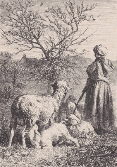 एक चरवाहा, सीए। 1852. द्वारा फ़्राँस्वा रौगेट