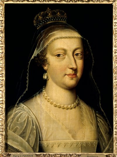 ऑस्ट्रिया की ऐनी (1601-1666), फ्रांस की रानी का पोर्ट्रेट। फ्रैंस पौरबस ले ज्यून (फ्रेंकोइस (फ्रांज) पोरबुसो द्वारा चित्रकारी द्वारा फ्रैंस II पौरबस