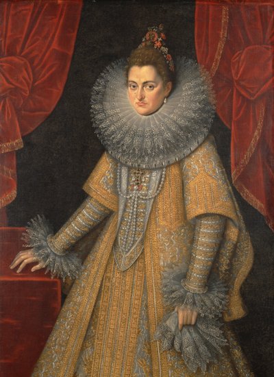 1566-1633, स्पेन के इन्फेंटा इसाबेला क्लारा यूजेनिया का पोर्ट्रेट। 1598 द्वारा फ्राँस ने यंगर को पूसा