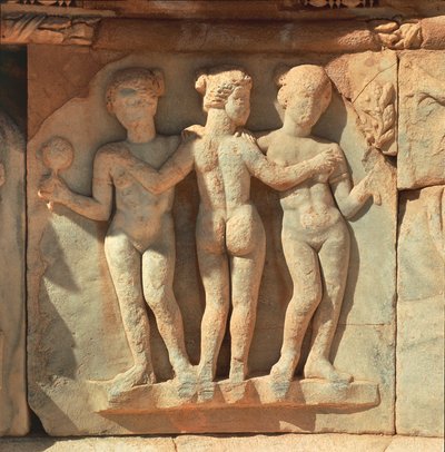 लीबिया, ऐतिहासिक त्रिपोलिटानिया, प्राचीन सबराथा, रंगमंच, राहत का विवरण द्वारा फ़्रैंस द एल्डर (सर्कल ऑफ़) फ्रेंकेन