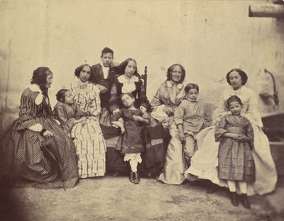 [एंटोनी परिवार के दस सदस्य], 1850-60 के दशक। द्वारा फ्रांज एंटोनी