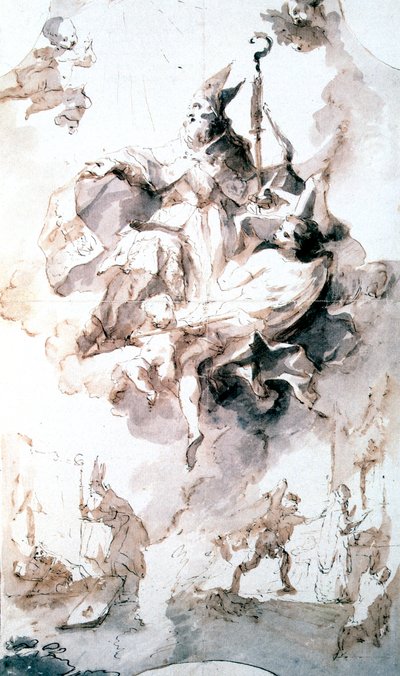 सेंट स्टैनिस्लास की क्राउनिंग जय, c1744-1796 द्वारा फ्रांज एंटोन मौलबर्ट्सच