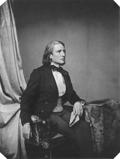 फ्रांज लिज़्ज़त, हंगेरियन संगीतकार और पियानोवादक, c1860 द्वारा फ्रांज हनफस्तांगल