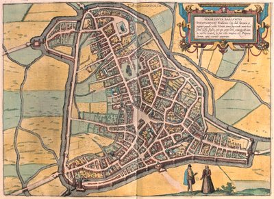's-Hertogenbosch, नीदरलैंड्स (उत्कीर्णन) द्वारा फ्रांज होजेनबर्ग