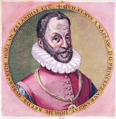 विलियम I (1533-84) &39;द साइलेंट&39;, प्रिंस ऑफ ऑरेंज (रंग उत्कीर्णन) द्वारा फ्रांज होजेनबर्ग