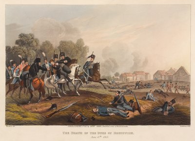 'द डेथ ऑफ द ड्यूक ऑफ ब्रंसविक, 15 जून [sic] 1815'। (प्रिंट) द्वारा फ्रांज जोसेफ (बाद में) मैनस्किर