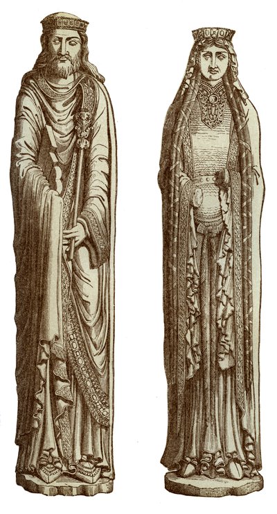 क्लोविस I और क्लॉटिल्ड उनकी पत्नी, 12 वीं शताब्दी, 1870 द्वारा फ्रांज केल्होवेन
