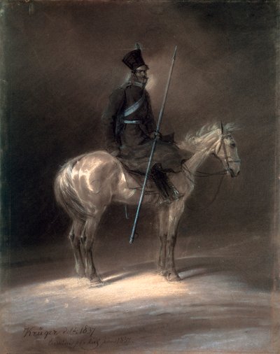 हॉर्सबैक, 1837 पर कोसैक। द्वारा फ्रांज क्रूगर