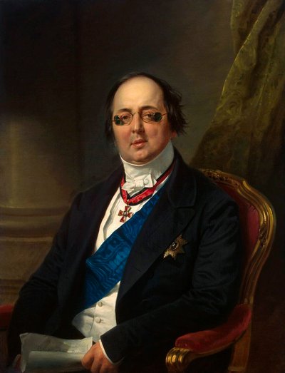 काउंट अलेक्जेंडर कुशलेव-बेजबरोडको का पोर्ट्रेट, 1851-1852। द्वारा फ्रांज क्रूगर