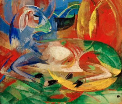 नीला भेड़ का बच्चा द्वारा Franz Marc