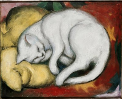 सफेद बिल्ली द्वारा Franz Marc