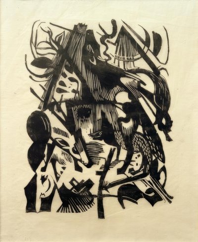 भेड़ियों का जन्म द्वारा Franz Marc