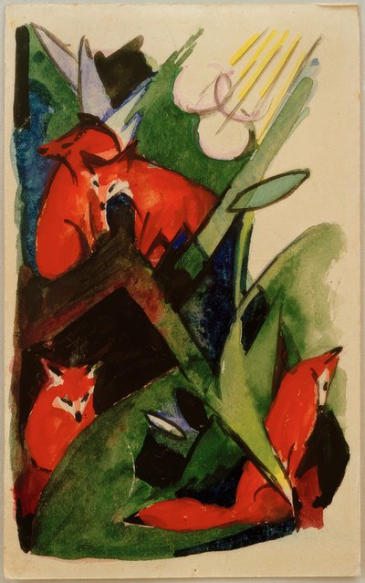 चार लोमड़ी द्वारा Franz Marc