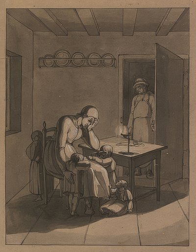 लियनहार्ड और गर्ट्रूड। 1808 के आसपास द्वारा फ्रांज पफर