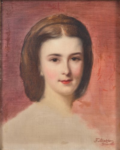 बवेरिया के एलिज़ाबेथ का पोर्ट्रेट, 1855। द्वारा फ्रांज श्रोटबर्ग