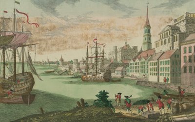 बोस्टन, मैसाचुसेट्स में बंदरगाह, c.1770-80 द्वारा फ्रांज ज़ेवियर हैबरमैन