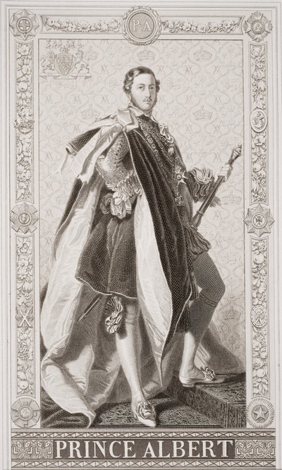 प्रिंस अल्बर्ट (1819-61) `अंग्रेजी और स्कॉटिश इतिहास &39;वॉल्यूम II के दृष्टांत द्वारा फ्रांज जेवियर विंटरहेल्टर