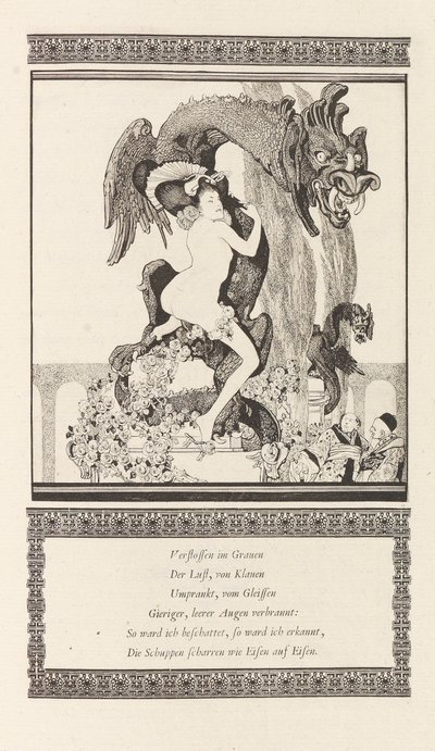 ओटो जूलियस बायरबाम, 1909-1910 द्वारा पाओ द्वारा द ब्यूटीफुल गर्ल के लिए चित्रण। द्वारा फ्रांज वॉन बायोस