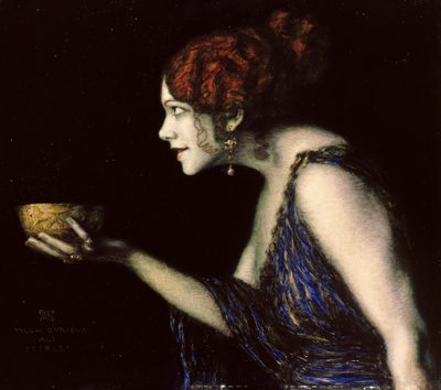 Tilla Durieux 1880-1971 Circe के रूप में, c.1913। द्वारा Franz von Stuck