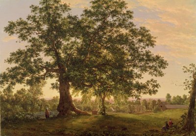 हार्टफोर्ड में चार्टर ओक, c.1846 द्वारा Frederic Edwin Church