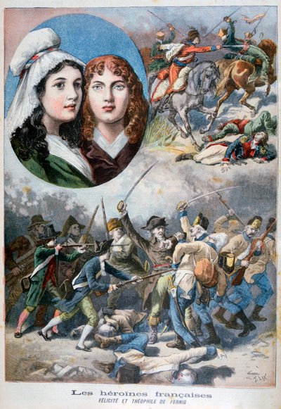 फेलिसाइट और थियोफाइल डी फर्निग, फ्रेंच नायिकाएं, 1792, 1894 द्वारा फ्रेडरिक लिक्स