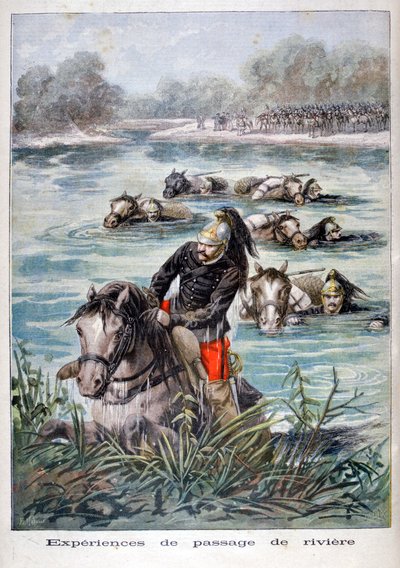 एक नदी, 1896 में फ्रांसीसी घुड़सवार सेना द्वारा फ्रेडरिक लिक्स