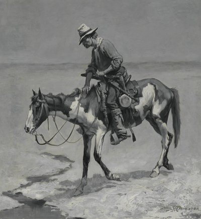 एक टेक्सास पोनी, 1889 (रचना मंडल पर तेल) द्वारा फ्रेडरिक रेमिंगटन