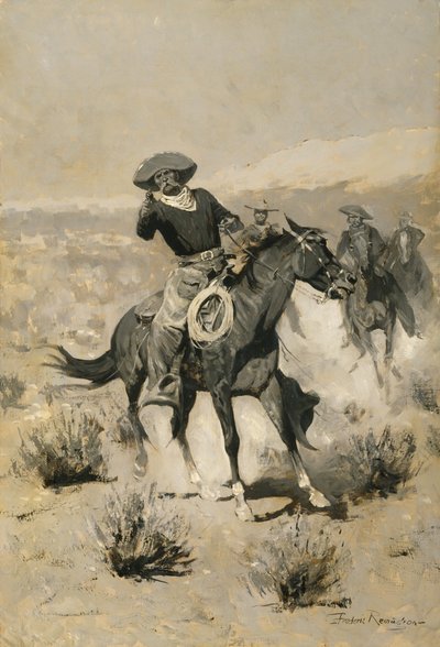 रेंज पर दिन (हाथ ऊपर) c.1902 द्वारा फ्रेडरिक रेमिंगटन