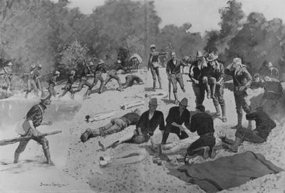 1898 में सैन जुआन क्रीक के &39;द ब्लडी फोर्ड&39; का फील्ड अस्पताल द्वारा फ्रेडरिक रेमिंगटन
