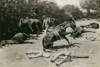 1899 में सैंटियागो में उनके देश के लिए घोड़े कैसे मर गए द्वारा फ्रेडरिक रेमिंगटन
