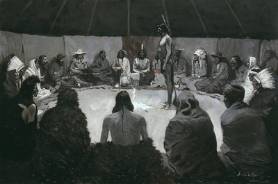 आई विल टेल द व्हाइट मैन, c.1900 (कैनवास पर तेल) द्वारा फ्रेडरिक रेमिंगटन