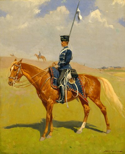 द हुसर (हुसर्स का निजी: एक जर्मन हुसार) 1892-93 द्वारा फ्रेडरिक रेमिंगटन