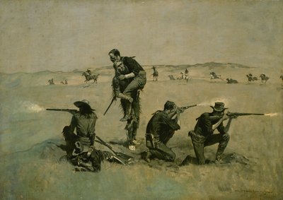द लास्ट स्टैंड (ट्वेंटी-फाइव टू वन) c.1896 द्वारा फ्रेडरिक रेमिंगटन