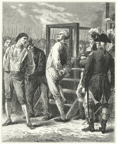 जॉर्जेस डैंटन का निष्पादन, 1794 द्वारा फ्रेडरिक थियोडोर लिक्स