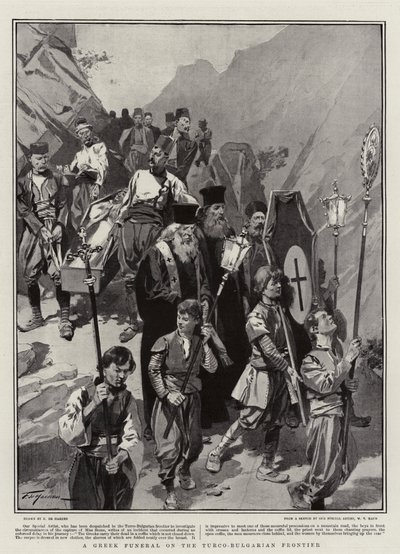 Turco-Bulagarian फ्रंटियर पर एक यूनानी अंतिम संस्कार द्वारा फ़्रेडरिक डी हेनेन