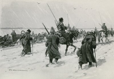 पैर पर कैदियों का काफिला द्वारा फ़्रेडरिक डी हेनेन