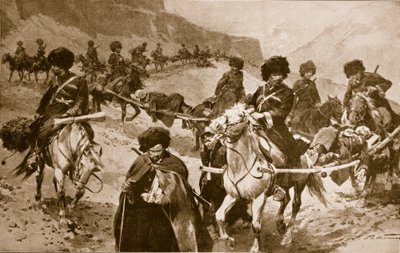 1914-19 कोकेशिया के पहाड़ों में कोसैक एम्बुलेंस कॉन्वॉय द्वारा फ़्रेडरिक डी हेनेन