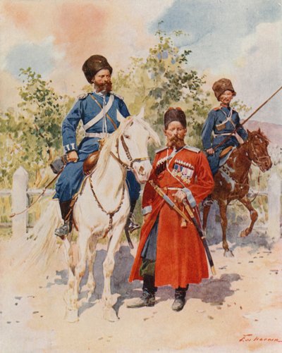 गार्ड और इंपीरियल बॉडीगार्ड के Cossacks द्वारा फ़्रेडरिक डी हेनेन