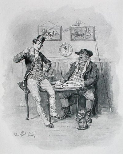 द टू वेलर्स, चार्ल्स डिकेंस द्वारा लिखित 'द पिकविक पेपर्स' से 1837 द्वारा फ्रेडरिक (बाद में) बर्नार्ड