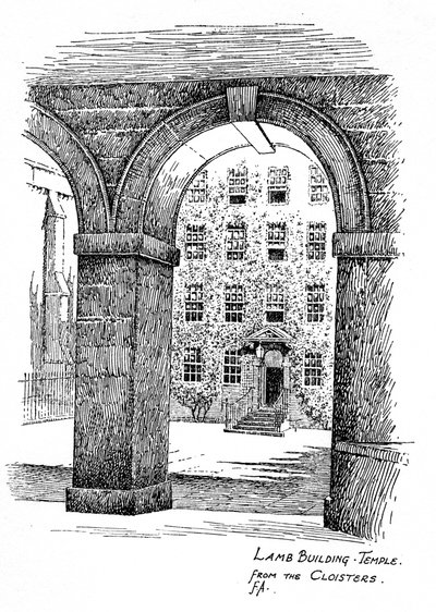 लैंब बिल्डिंग, मंदिर, क्लोइस्ट्स, 1912 से द्वारा फ्रेडरिक एडकॉक