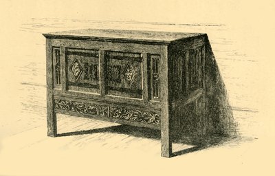 ओक चेस्ट, 1460-1480, 1881। द्वारा फ्रेडरिक अल्बर्ट स्लोकोम्ब