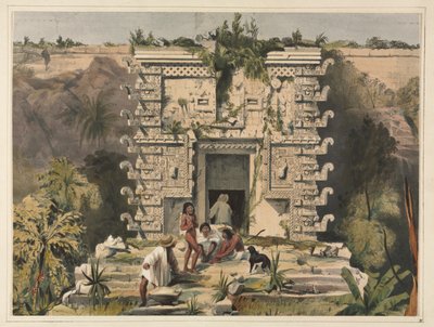 ग्रेट टेकोलिस का गेटवे, Uxmal। द्वारा Frederick Catherwood