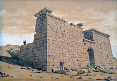मंदिर, नूबिया, मिस्र, 1824 द्वारा फ्रेडरिक कैथरवुड