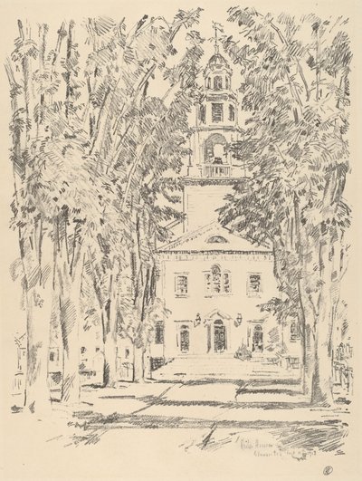 औपनिवेशिक चर्च, ग्लूसेस्टर, 1918। द्वारा फ़्रेडरिक चाइल्ड हस्साम