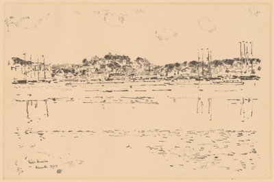 इनर हार्बर, 1918। द्वारा फ़्रेडरिक चाइल्ड हस्साम