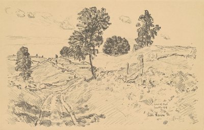 लैंडस्केप, नोड की भूमि, 1918। द्वारा फ़्रेडरिक चाइल्ड हस्साम